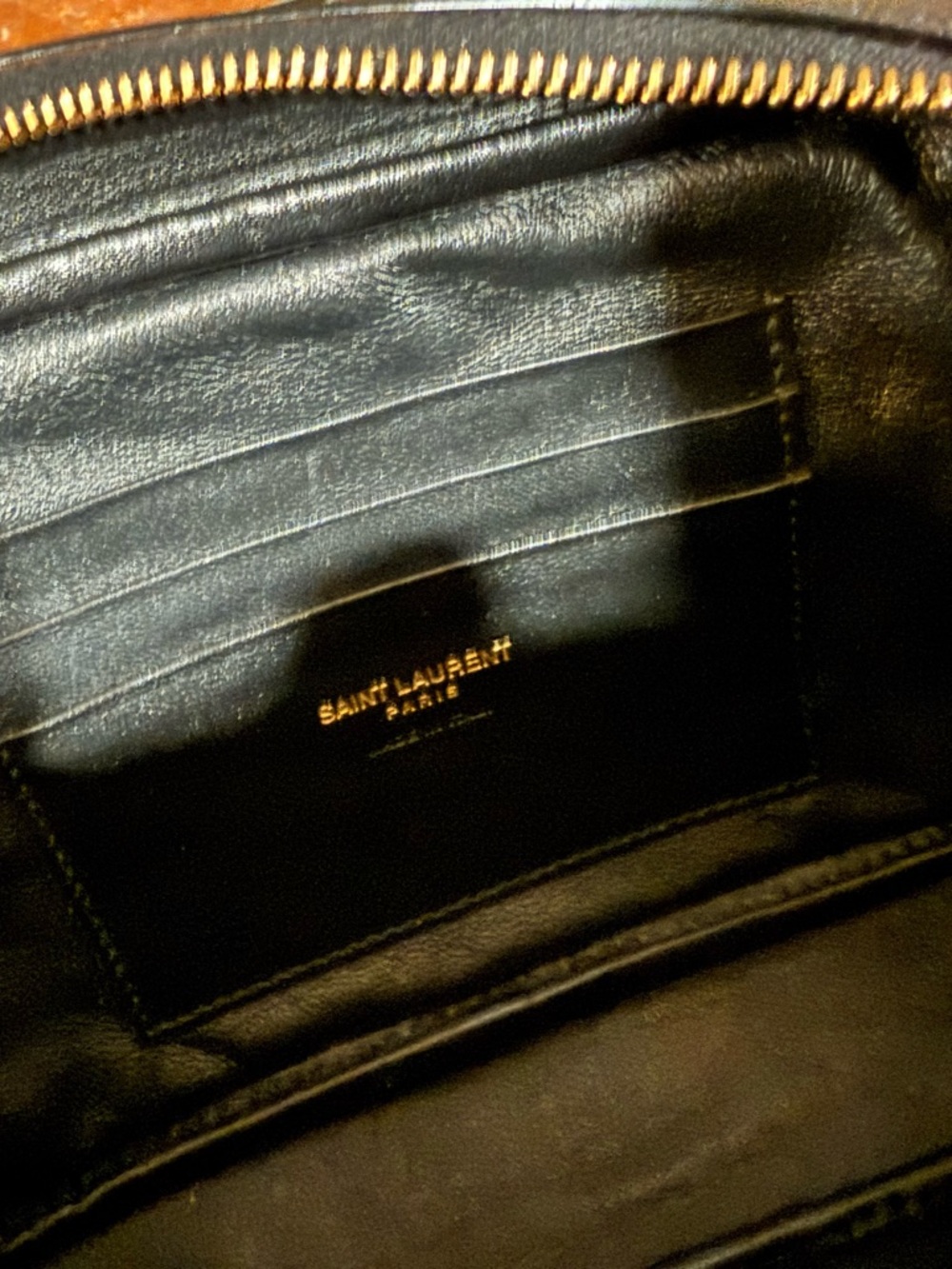 Saint Laurent Black Quilted Camera Crossbody with Gold YSL Logo - Picture 10 of 11